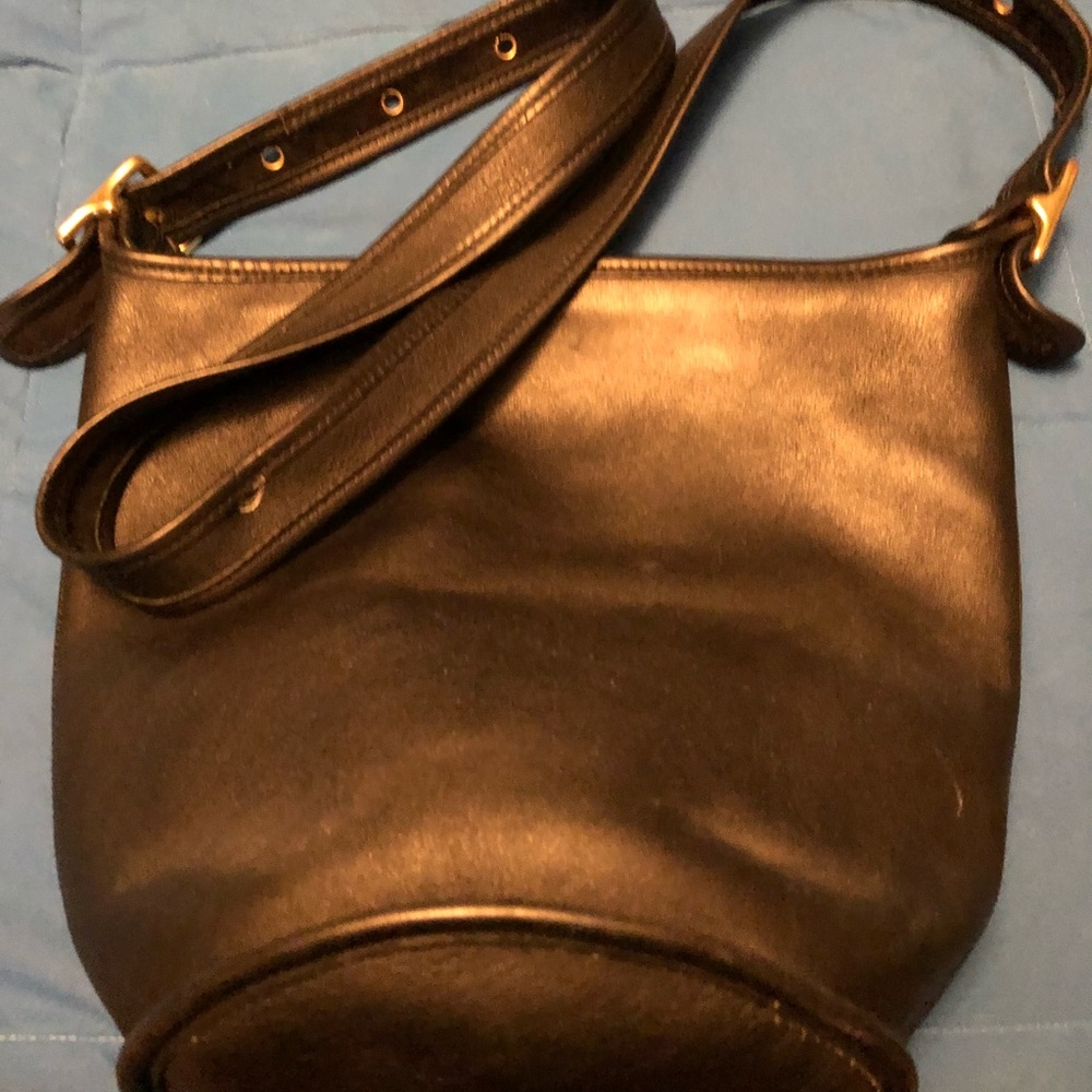 Used Original Coach Black Bucket Bag